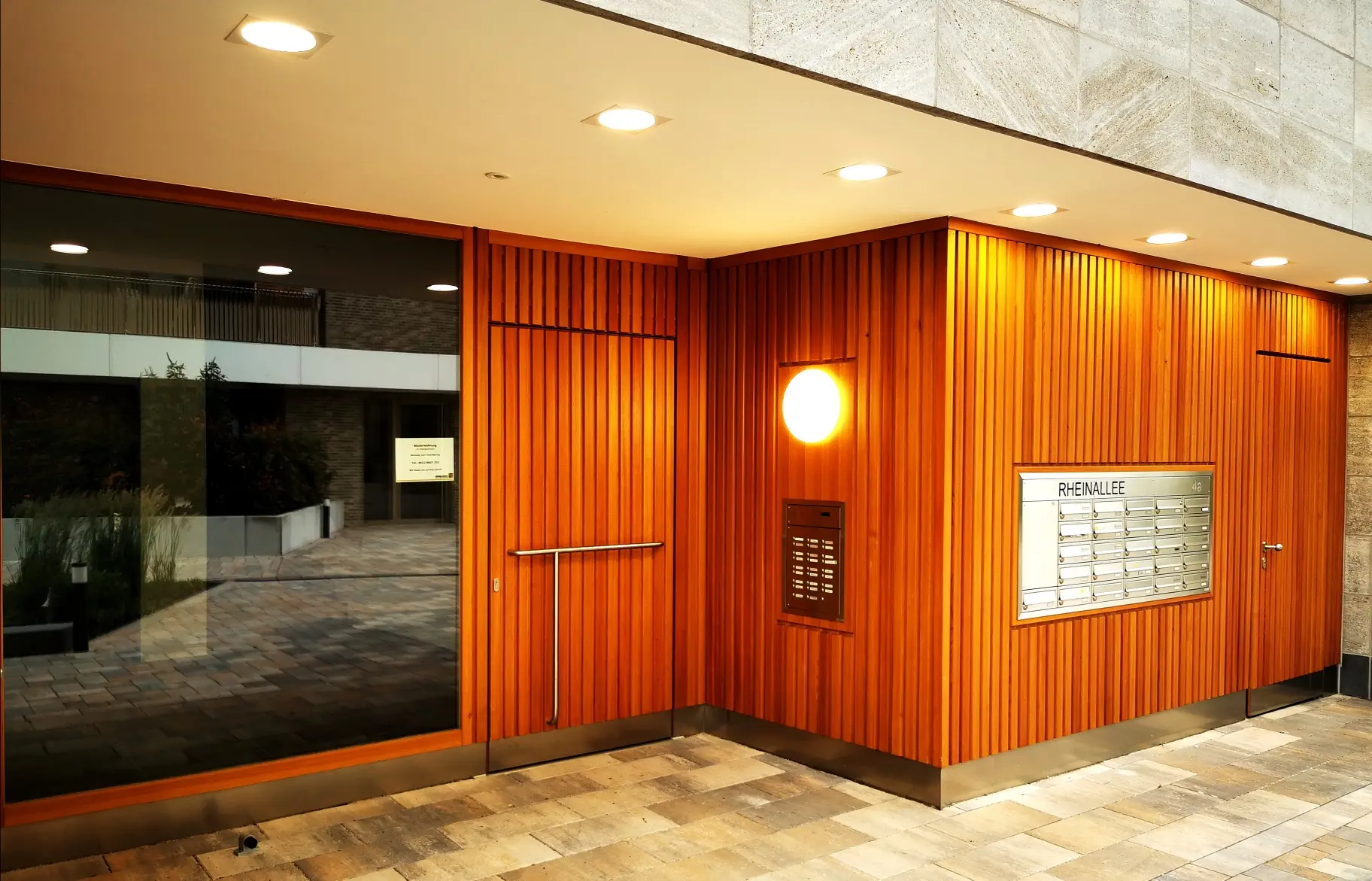 Luitport Parkinsel, Haustüranlage, Baufeld 6, Rheinallee, Ludwigshafen